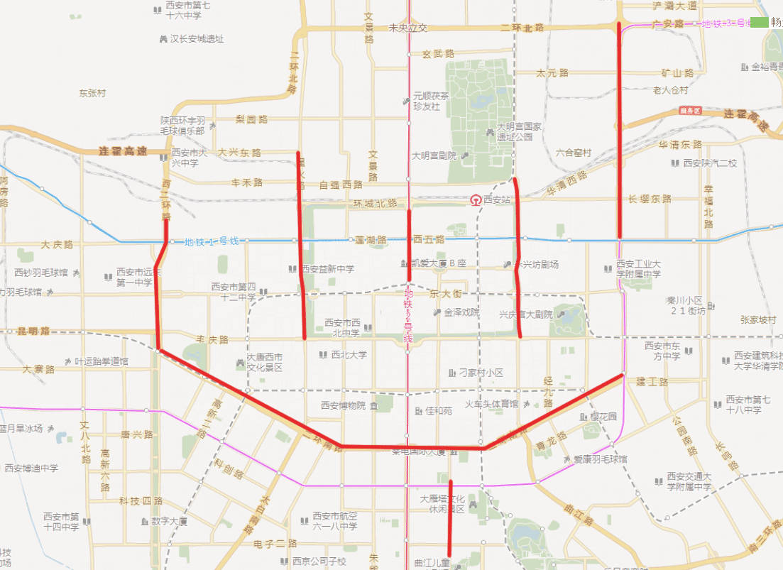 出行提示_西安交通擁堵路段_西安交警交通預警